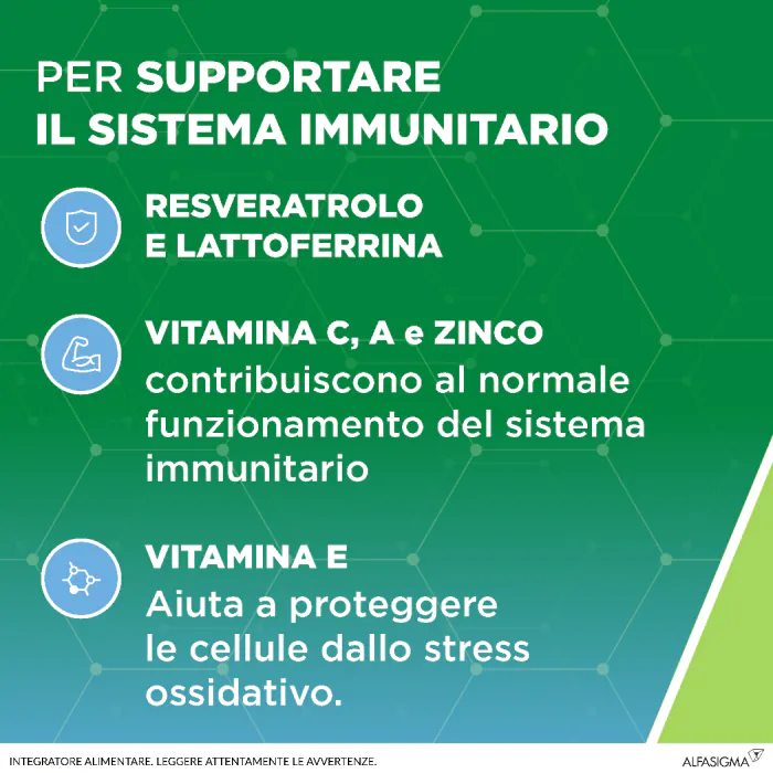 Resvis Forte XR Alfasigma Integratore Antiossidante E Difese Immunitarie 12 Bustine