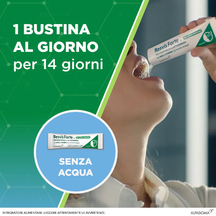 Resvis Forte XR Alfasigma Integratore Antiossidante E Difese Immunitarie 12 Bustine