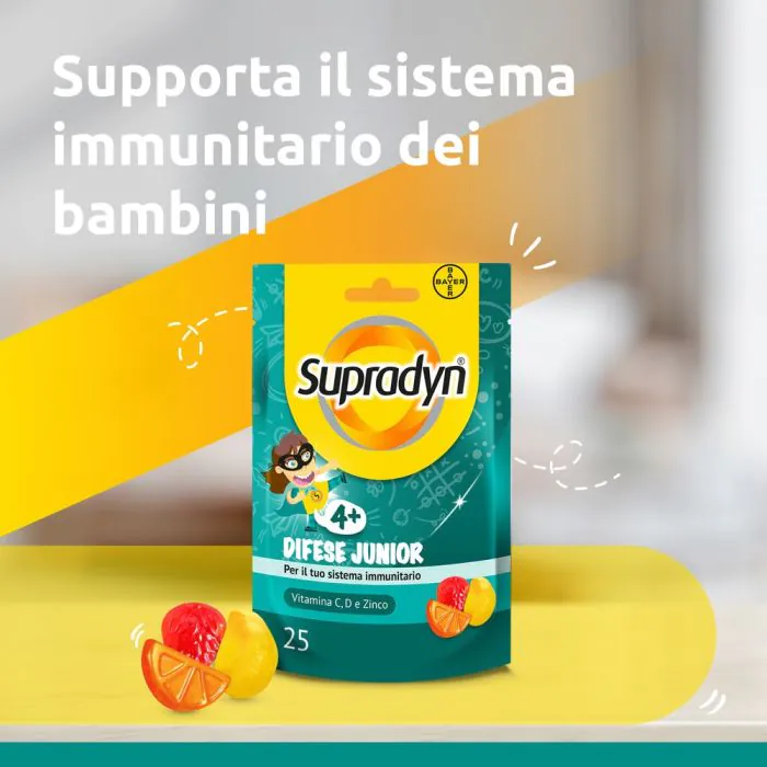 Supradyn Difese Junior Integratore per Bambini 25 Caramelle Gommose