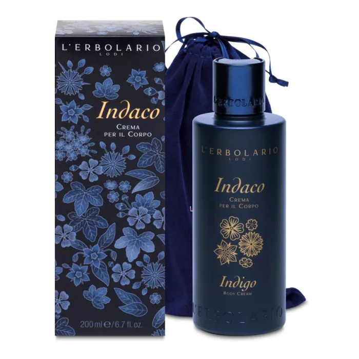 Indaco crema corpo edizione limitata sacchetto velluto 200 ml Indaco crema corpo edizione limitata sacchetto velluto 200 ml