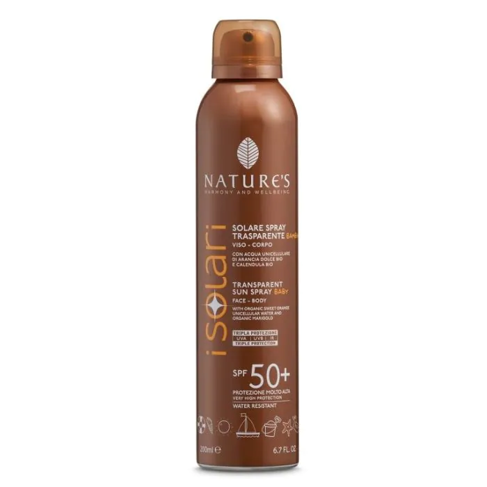 Nature's i solari spray trasparente bambini spf50+ 200 ml