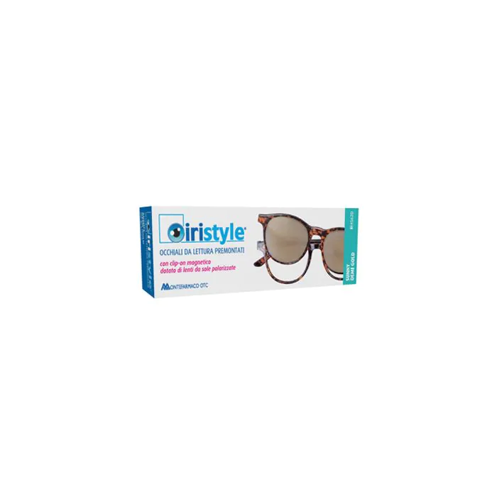 Occhiale da lettura premontato iristyle sunny demi gold +1,00 con clip on magnetico dotato di lenti da sole polarizzate 1 paio Occhiale da lettura premontato iristyle sunny demi gold +1,00 con clip on magnetico dotato di lenti da sole polarizzate 1 paio