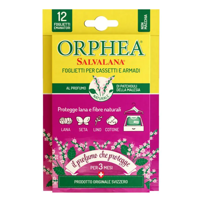 ORPHEA - Salvalana - 12 Foglietti Per Cassetti E Armadi
