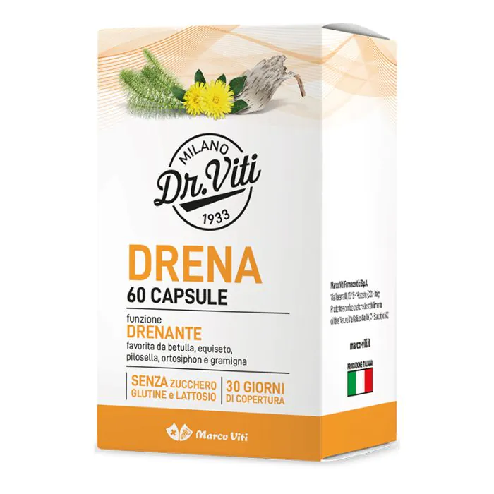 Dr. Viti Drena Forte Integratore Drenante E Antiossidante 60 Capsule