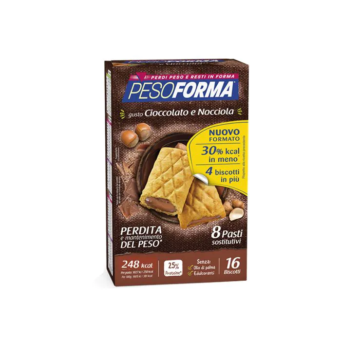 Pesoforma biscotto cioccolato nocciola 16 pezzi 33 g Pesoforma biscotto cioccolato nocciola 16 pezzi 33 g