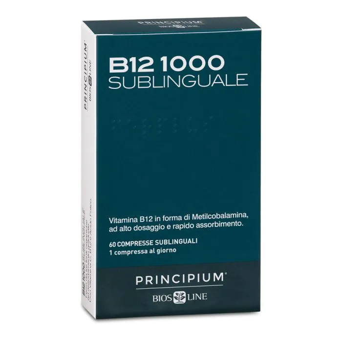 Principium B12 1000 Sublinguale Integratore di Vitamina B12 60 Compresse Principium B12 1000 Sublinguale Integratore di Vitamina B12 60 Compresse