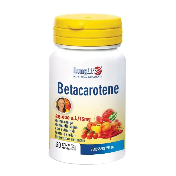Longlife betacarotene 25000 ui 30 compresse Longlife betacarotene 25000 ui 30 compresse