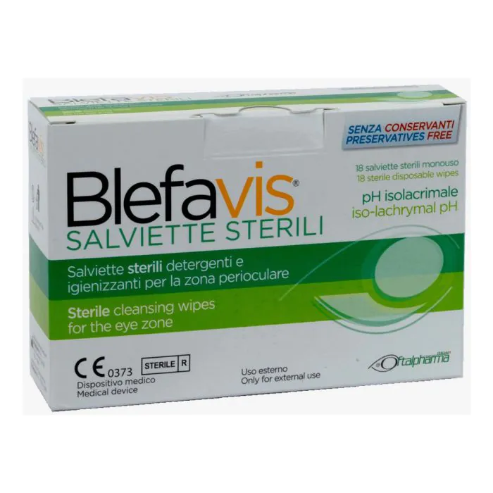 Blefavis salviette sterili 18 pezzi Blefavis salviette sterili 18 pezzi