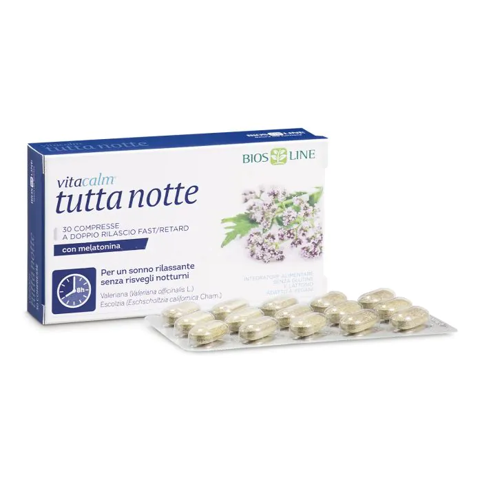Bios Line Vita Calm Tutta Notte Melatonina 30 Compresse Bios Line Vita Calm Tutta Notte Melatonina 30 Compresse