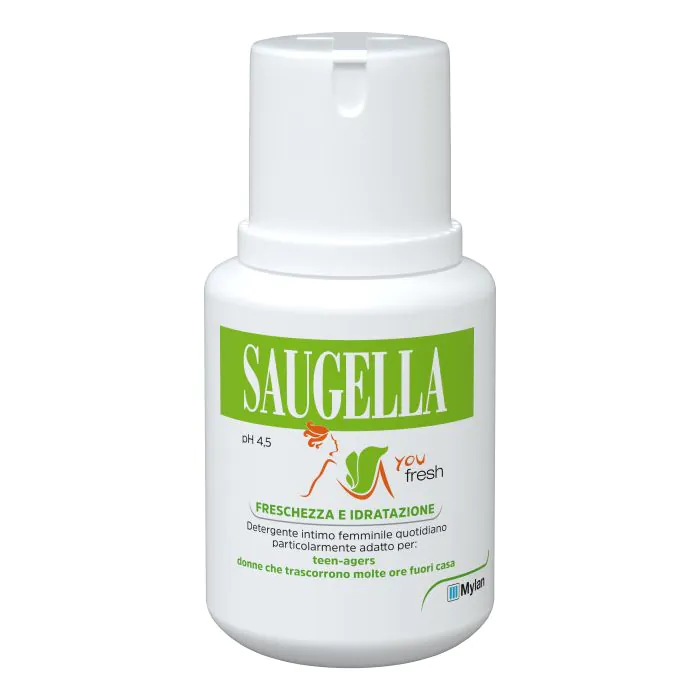 Saugella you fresh ph 4,5 freschezza e idratazione detergente intimo 100 ml Saugella you fresh ph 4,5 freschezza e idratazione detergente intimo 100 ml