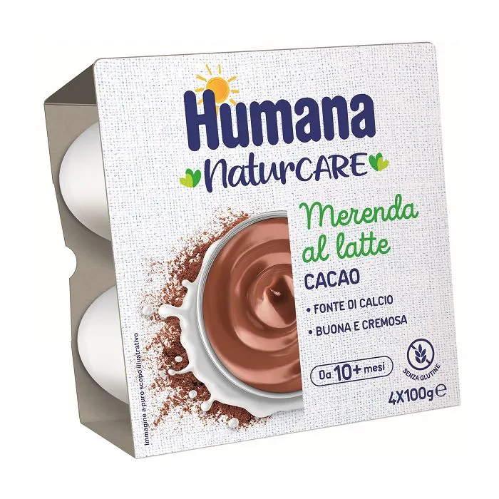 Humana merenda cacao 4 vasetti da 100 g Humana merenda cacao 4 vasetti da 100 g