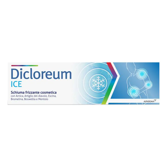Dicloreum Ice Schiuma Frizzante Cosmetica Traumi e Contusioni 150 ml
