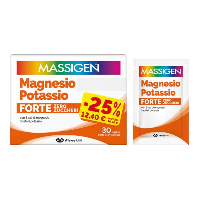 Massigen magnesio potassio forte 30 bustine promo Massigen magnesio potassio forte 30 bustine promo