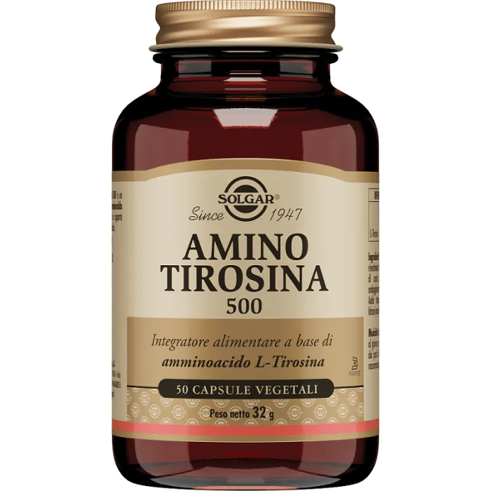 Amino tirosina 500 50 capsule vegetali Amino tirosina 500 50 capsule vegetali