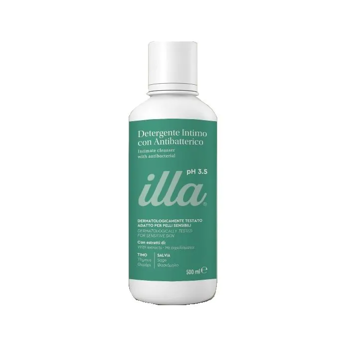 Illa detergente intimo antibatterico ph 3,5 500 ml Illa detergente intimo antibatterico ph 3,5 500 ml