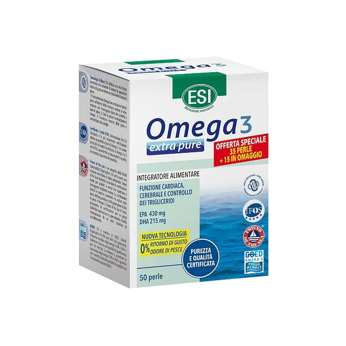 Esi omega 3 extra pure 35 + 15 perle Esi omega 3 extra pure 35 + 15 perle