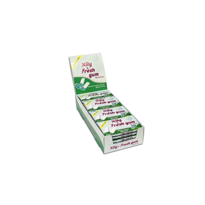 Forhans gomma da masticare xyli&fresh gum 12 confetti menta forte