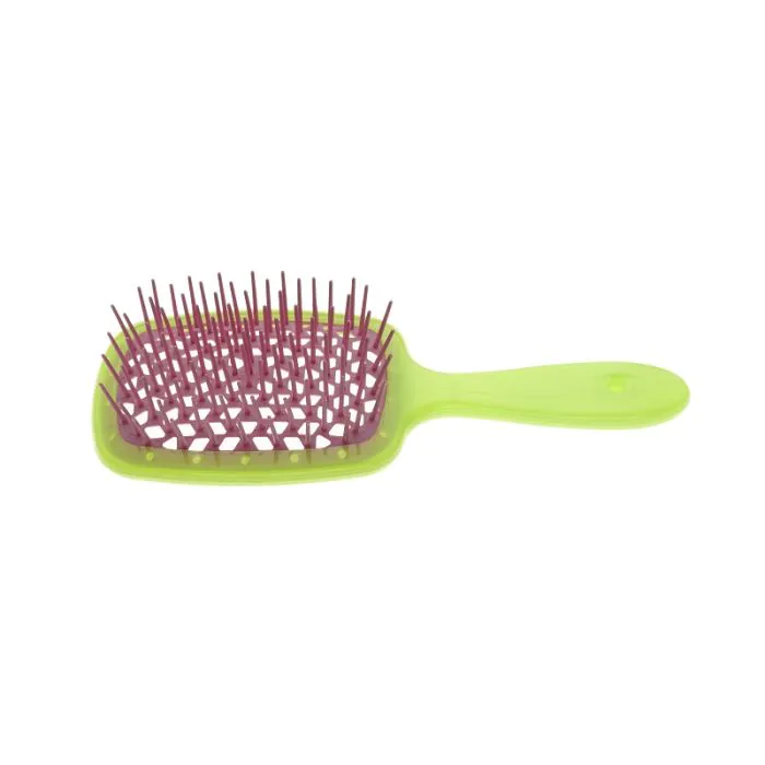 Superbrush spazzola verde con riccio fucsia Superbrush spazzola verde con riccio fucsia