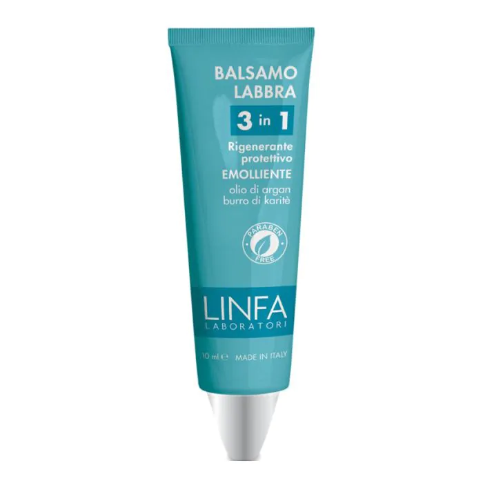 Linfa balsamo labbra 3 in 1 rigenerante protettivo emolliente 10 ml Linfa balsamo labbra 3 in 1 rigenerante protettivo emolliente 10 ml