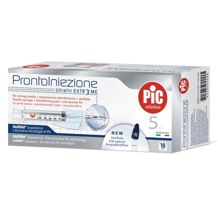 Siringa Pic 5ml Ago G23X1 1/4 10pezzi Siringa Pic 5ml Ago G23X1 1/4 10pezzi