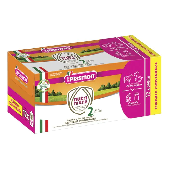 Plasmon Nutri Mune 2 Latte Liquido 12 x 500 ml