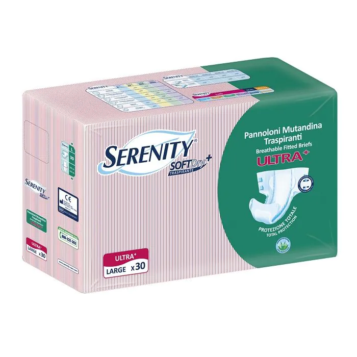 Serenity Pannolone A Mutandina Serenity Fitted Ultra + Aloe L 30 Pezzi