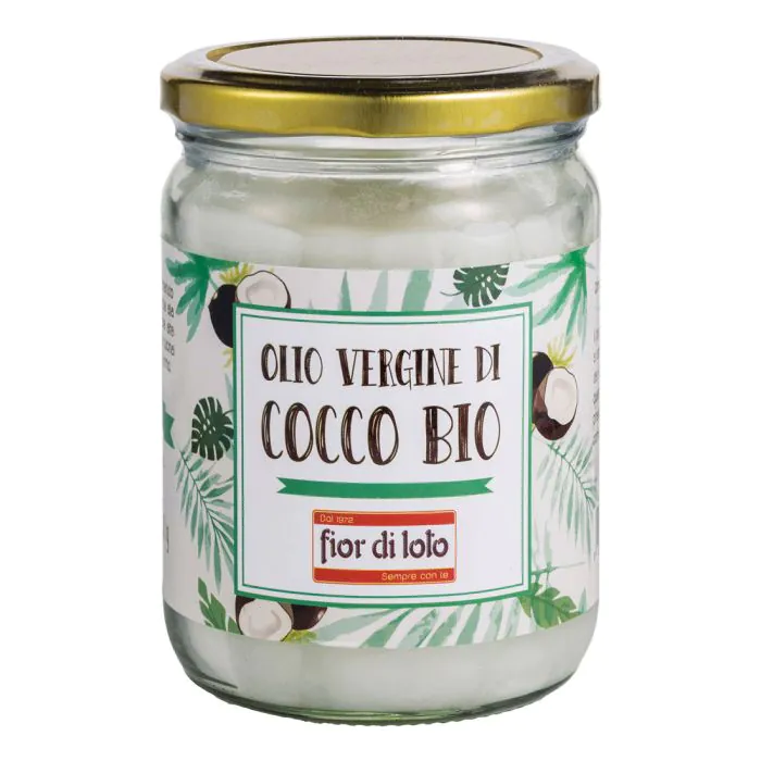 Fior Di Loto Olio Vergine Di Cocco Bio 410 g Fior Di Loto Olio Vergine Di Cocco Bio 410 g