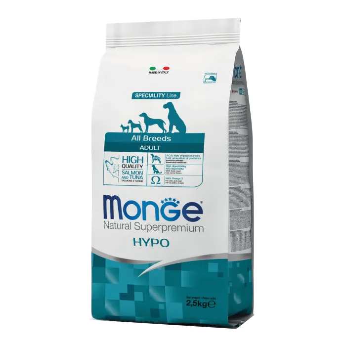 Monge Cane Natural Superpremium Hypoallergenic Adulto All Breeds Salmone & Tonno 2,5 Kg Monge Cane Natural Superpremium Hypoallergenic Adulto All Breeds Salmone & Tonno 2,5 Kg