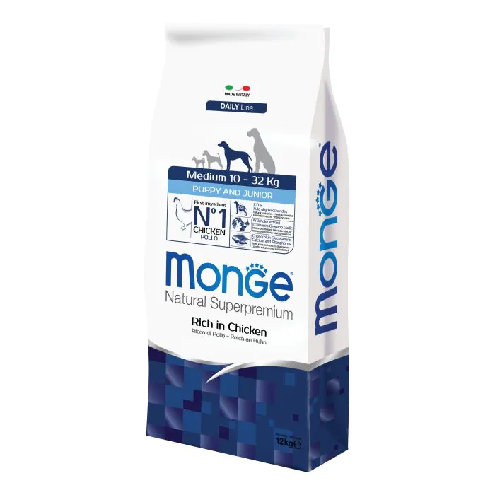 Monge Cane Natural Superpremium Puppy&Junior Medium Pollo 12 Kg Monge Cane Natural Superpremium Puppy&Junior Medium Pollo 12 Kg