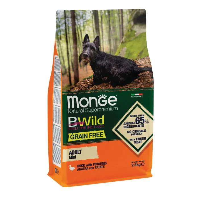 Monge Bwild Grain Free Mini Anatra-Patate 2,5 Kg Monge Bwild Grain Free Mini Anatra-Patate 2,5 Kg