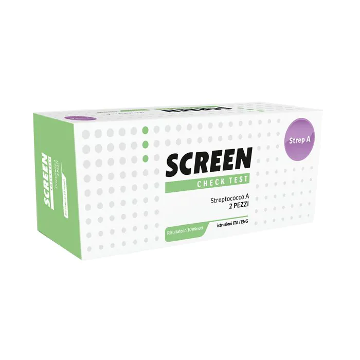 Test rapido streptococco tampone faringeo screen 2 pezzi Test rapido streptococco tampone faringeo screen 2 pezzi