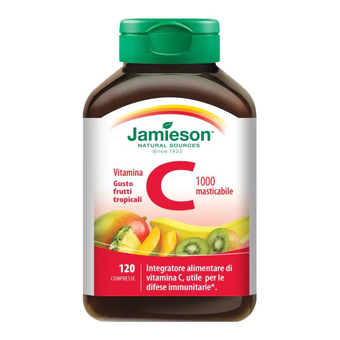 Jamieson vitamina c 1000 120 compresse masticabili frutti tropicali Jamieson vitamina c 1000 120 compresse masticabili frutti tropicali