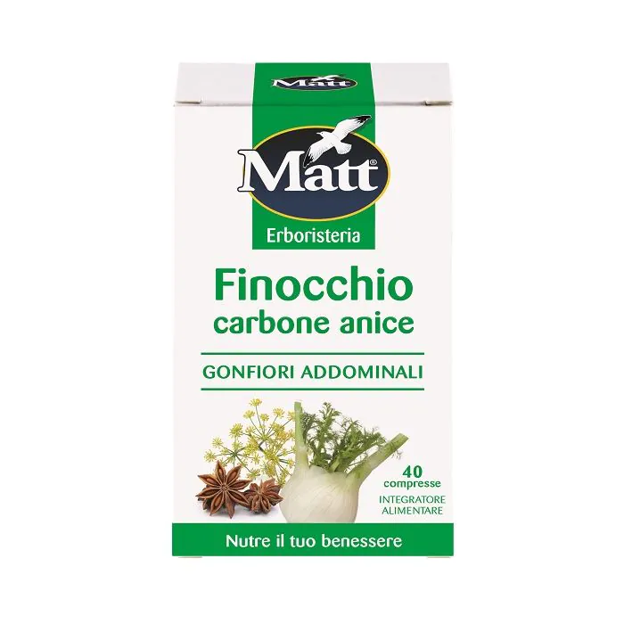 Matt erboristeria finocchio carbone anice 40 compresse Matt erboristeria finocchio carbone anice 40 compresse