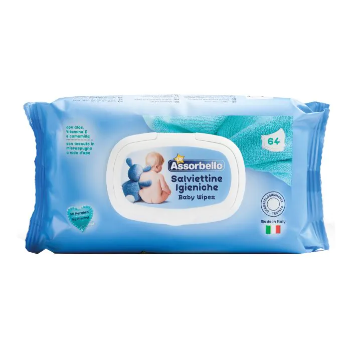 Assorbello up salviettine umidificate con tappo 64 pezzi Assorbello up salviettine umidificate con tappo 64 pezzi
