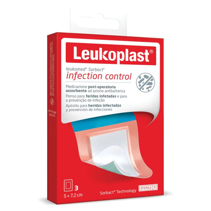 Leukomed sorbact medicazione 5x7,2 cm 5 pezzi Leukomed sorbact medicazione 5x7,2 cm 5 pezzi