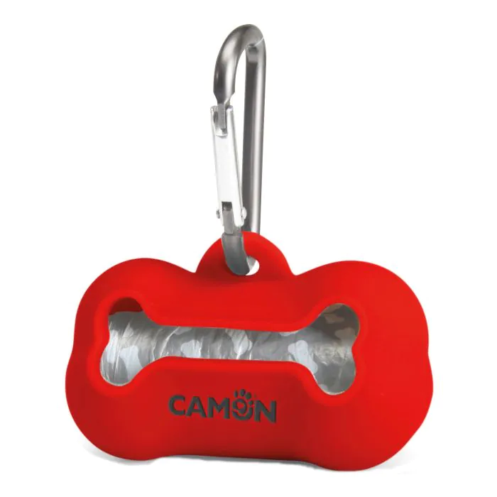 Camon Cane Dispenser Sacchetti Igienici In Silicone Con Rotolo (20 Pezzi) Rosso Camon Cane Dispenser Sacchetti Igienici In Silicone Con Rotolo (20 Pezzi) Rosso