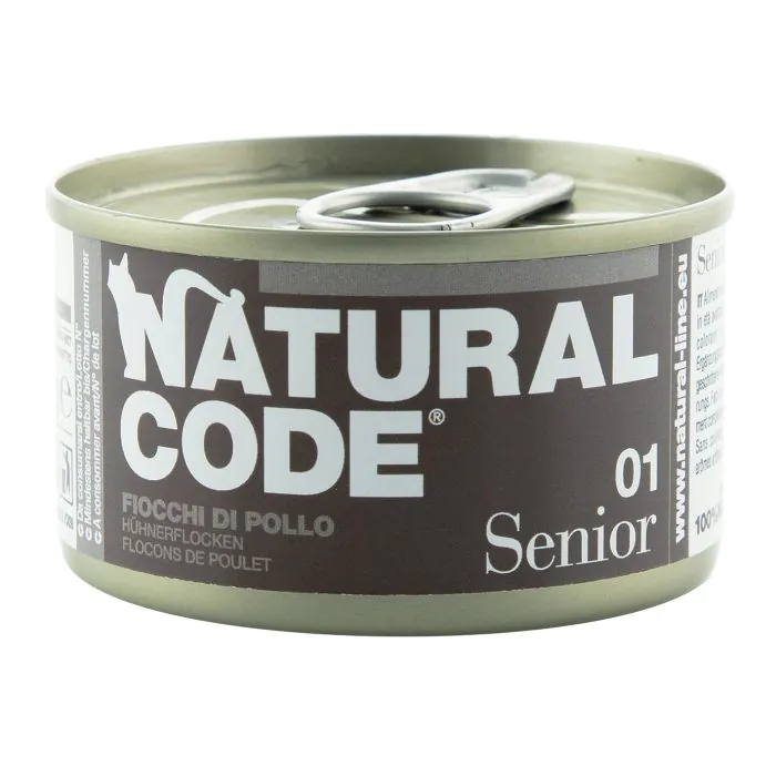 Natural Code Gatto Lattina (S01) Senior Fiocchi Di Pollo 85 Gr Natural Code Gatto Lattina (S01) Senior Fiocchi Di Pollo 85 Gr