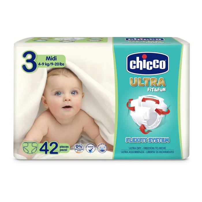 Chicco Pannolini Doppio Ultra Midi 42 Pezzi
