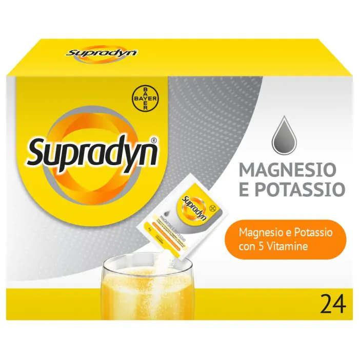 Supradyn Magnesio e Potassio Integratore Vitamine e Minerali 24 Bustine Supradyn Magnesio e Potassio Integratore Vitamine e Minerali 24 Bustine