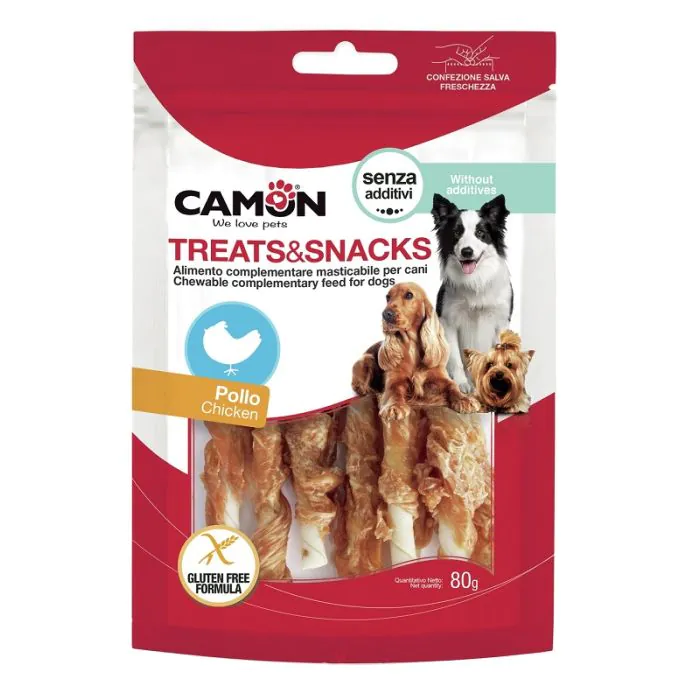 Camon Cane Snack Ossi Arrotolati Con Pollo 80 Gr Camon Cane Snack Ossi Arrotolati Con Pollo 80 Gr