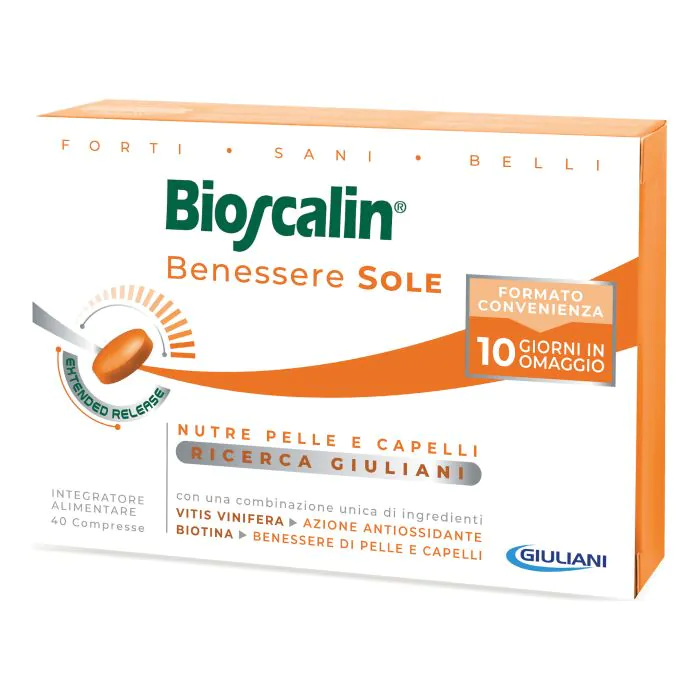 Bioscalin Benessere Sole Integratore Capelli e Pelle 30+10 Compresse Bioscalin Benessere Sole Integratore Capelli e Pelle 30+10 Compresse