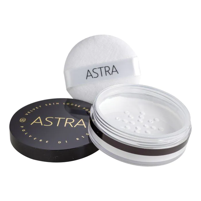 ASTRA - Velvet Skin Loose - Cipria Trasparente N.01 Polvere Di Riso ASTRA - Velvet Skin Loose - Cipria Trasparente N.01 Polvere Di Riso