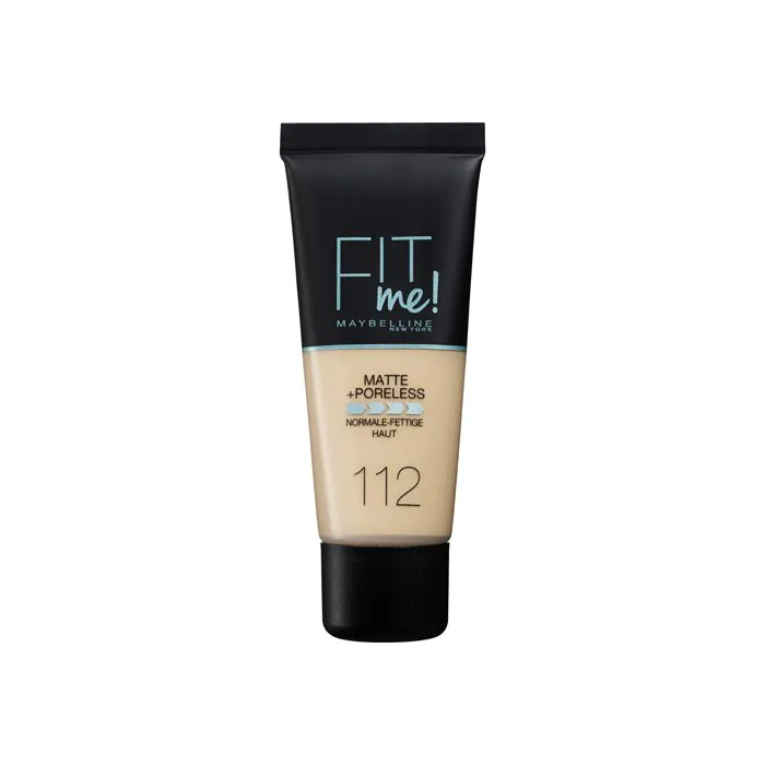 MAYBELLINE - Fit Me Matte E Poreless - Fondotinta Liquido N. 112 Soft Beige
