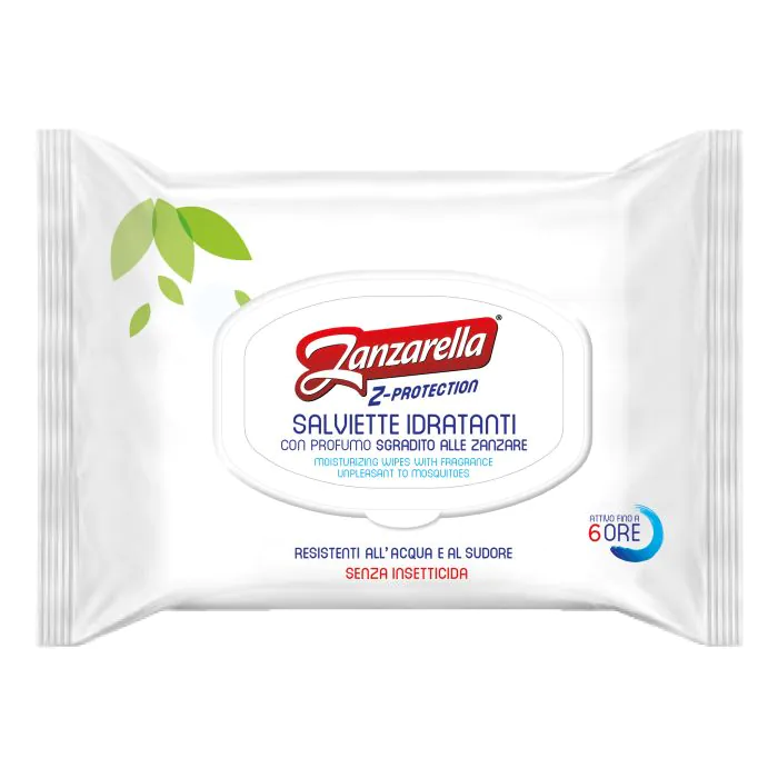 Zanzarella z-protection 12 salviette rinfrescanti