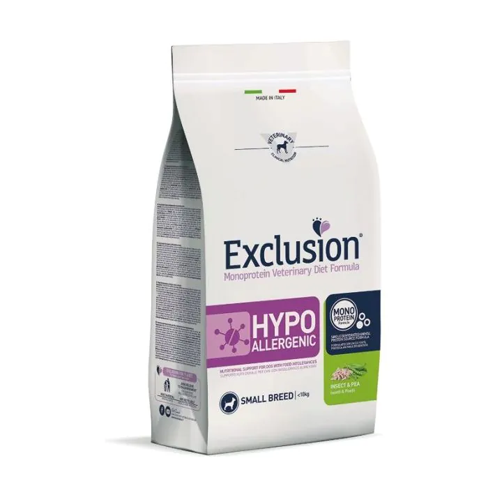 Exclusion Cane Diet Hypoallergenic Adulto Small Insetti & Piselli 2 Kg Exclusion Cane Diet Hypoallergenic Adulto Small Insetti & Piselli 2 Kg
