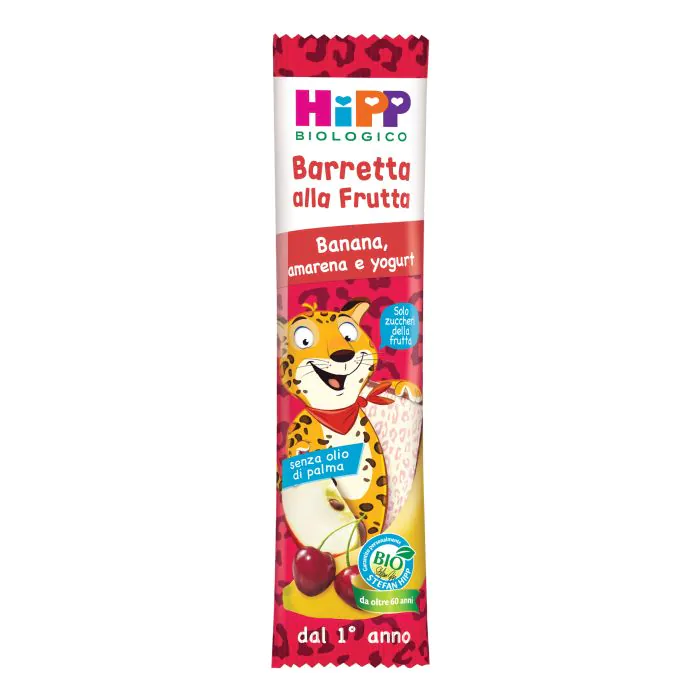 Hipp bio barretta alla frutta banana/amarena/yogurt 23 g Hipp bio barretta alla frutta banana/amarena/yogurt 23 g