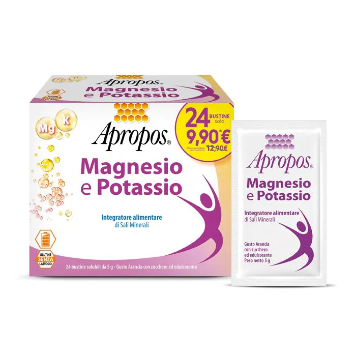 Apropos Magnesio E Potassio Gusto Arancia 24 Bustine