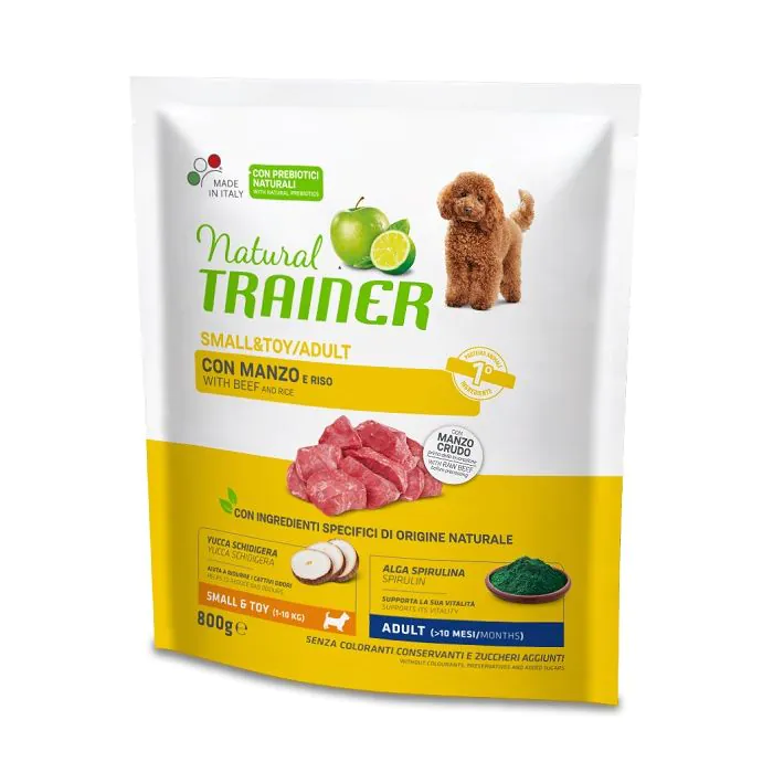 Trainer Cane Natural Adulto Small&Toy Manzo & Riso 800 Gr