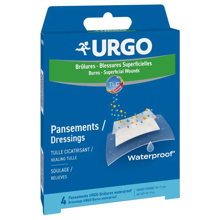 Urgo ustioni superficiali waterproof 10 x 7 cm 4 pezzi Urgo ustioni superficiali waterproof 10 x 7 cm 4 pezzi