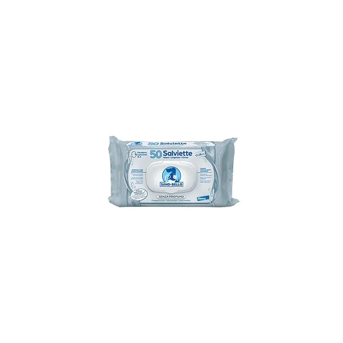 Sanoebello Salviette Detergenti Senza Profumo 50 Pezzi